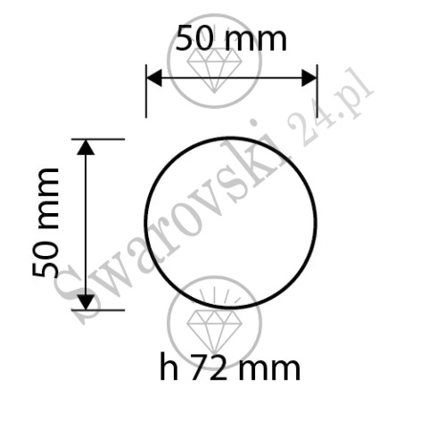 Gałka kryształowa VERONICA 103 - wymiar