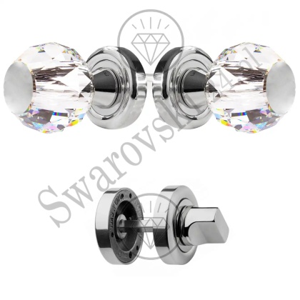 Gałka kryształowa VERONICA 900PR z rozetą WC CR - chromowana błyszcząca