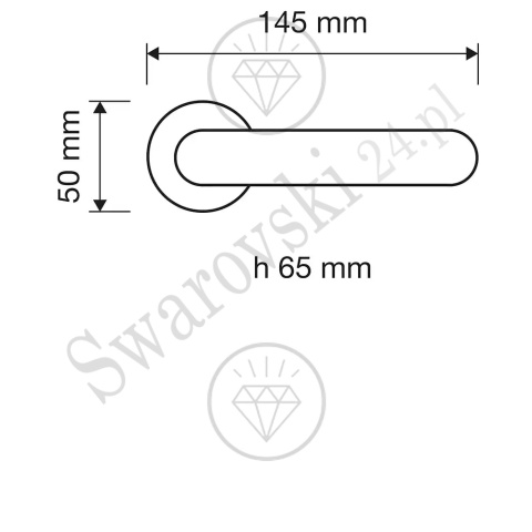 Klamka Idea Crystal 103 OZ - pozłacana