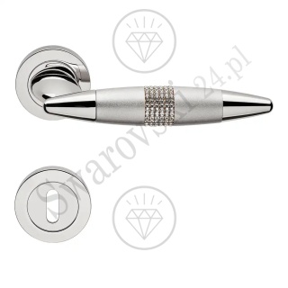 Klamka Havana Mesh 102 z szyldem na klucz CR - chromowana błyszcząca