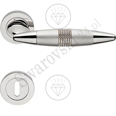 Klamka Havana Mesh 102 z szyldem na klucz CR - chromowana