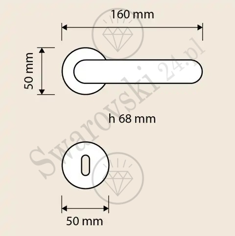 Klamka Havana Mesh 102 z szyldem na klucz CR - chromowana