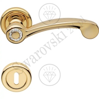 Klamka Cosmic 103 z szyldem na klucz OZ - pozłacana