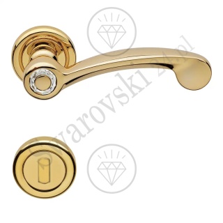 Klamka Cosmic 103 z szyldem na wkładkę OZ - pozłacana