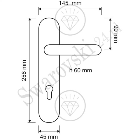 Klamka Cosmic 1335PL Cs - chromowana matowa