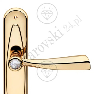 Klamka Elika Crystal 991PL z otworem WC OZ - pozłacana