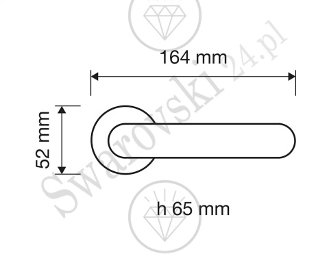 Klamka Nau Crystal 023 CR - chromowana matowa