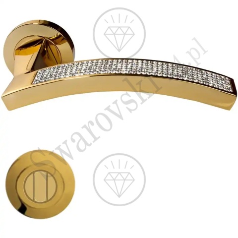 Klamka Profilo Mesh z szyldem WC