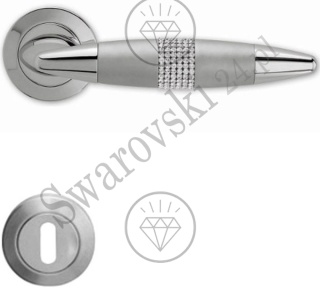 Klamka Havana Mesh 102 z rozetą na klucz CR - chromowana błyszcząca