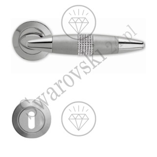 Klamka Havana Mesh 102 z rozetą na klucz CR - chromowana błyszcząca