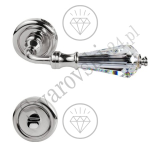 Klamka Veronica 103 z blokadą WC CR - chromowana błyszcząca